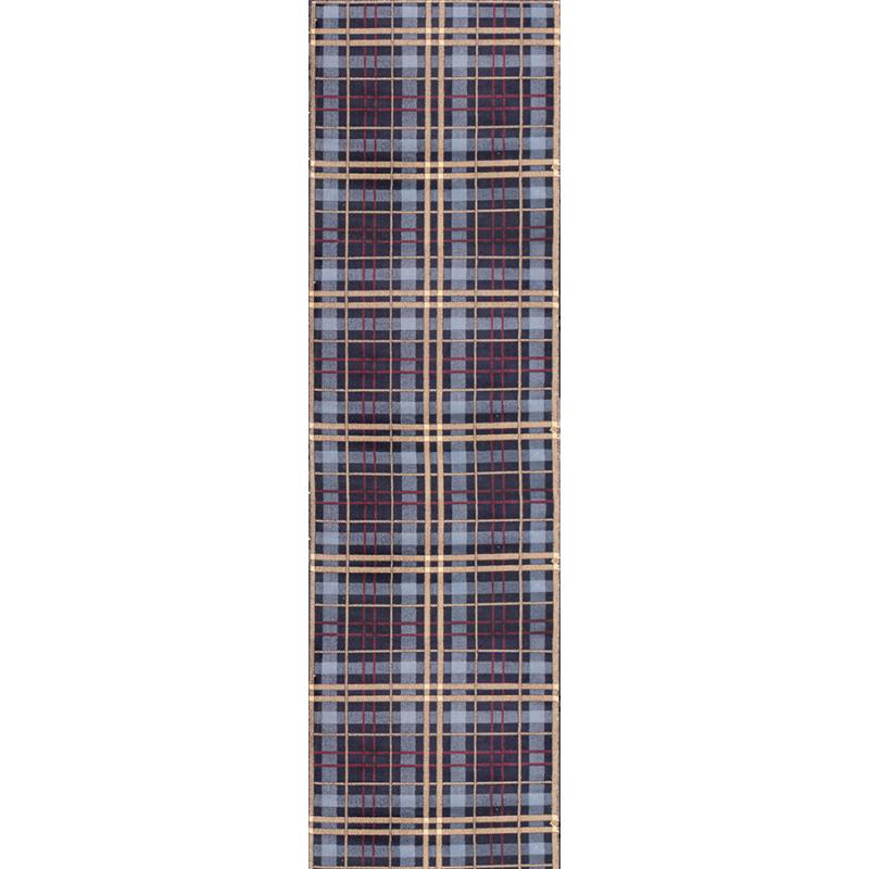Blue Tartan Rug 67 x 230